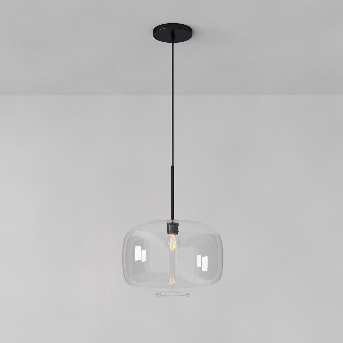 Lumivelle Pebble Pendant Light - Adjustable Glass Shade - Modern Lighting