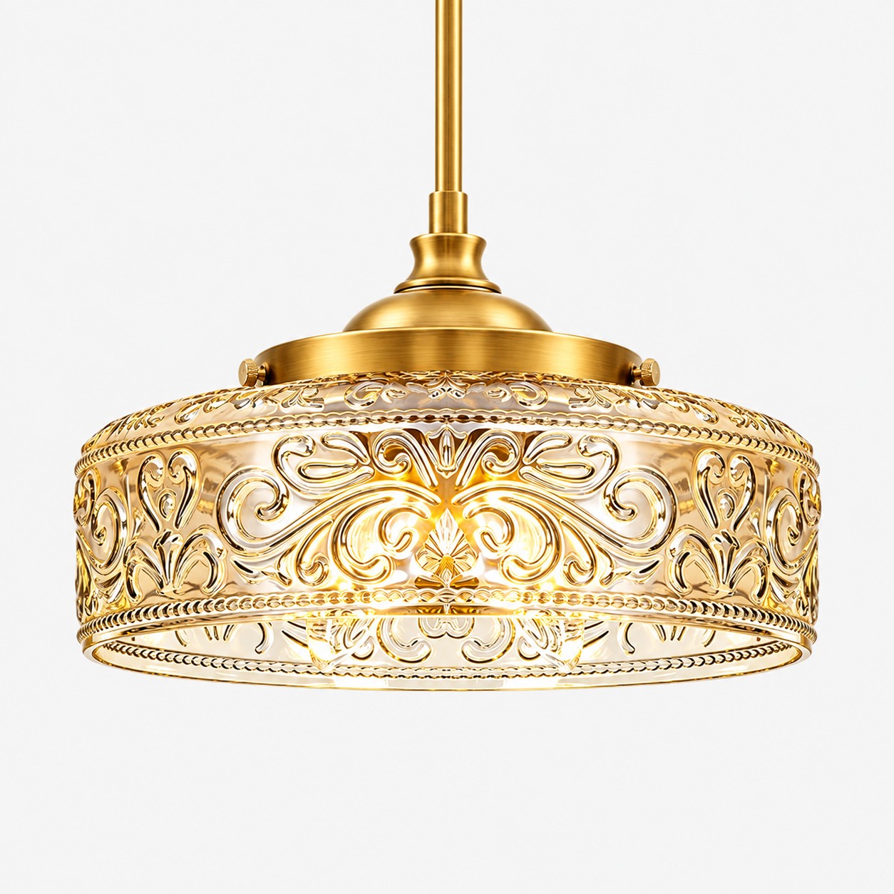 Verstellbare Vintage-Pendelleuchte aus Glas