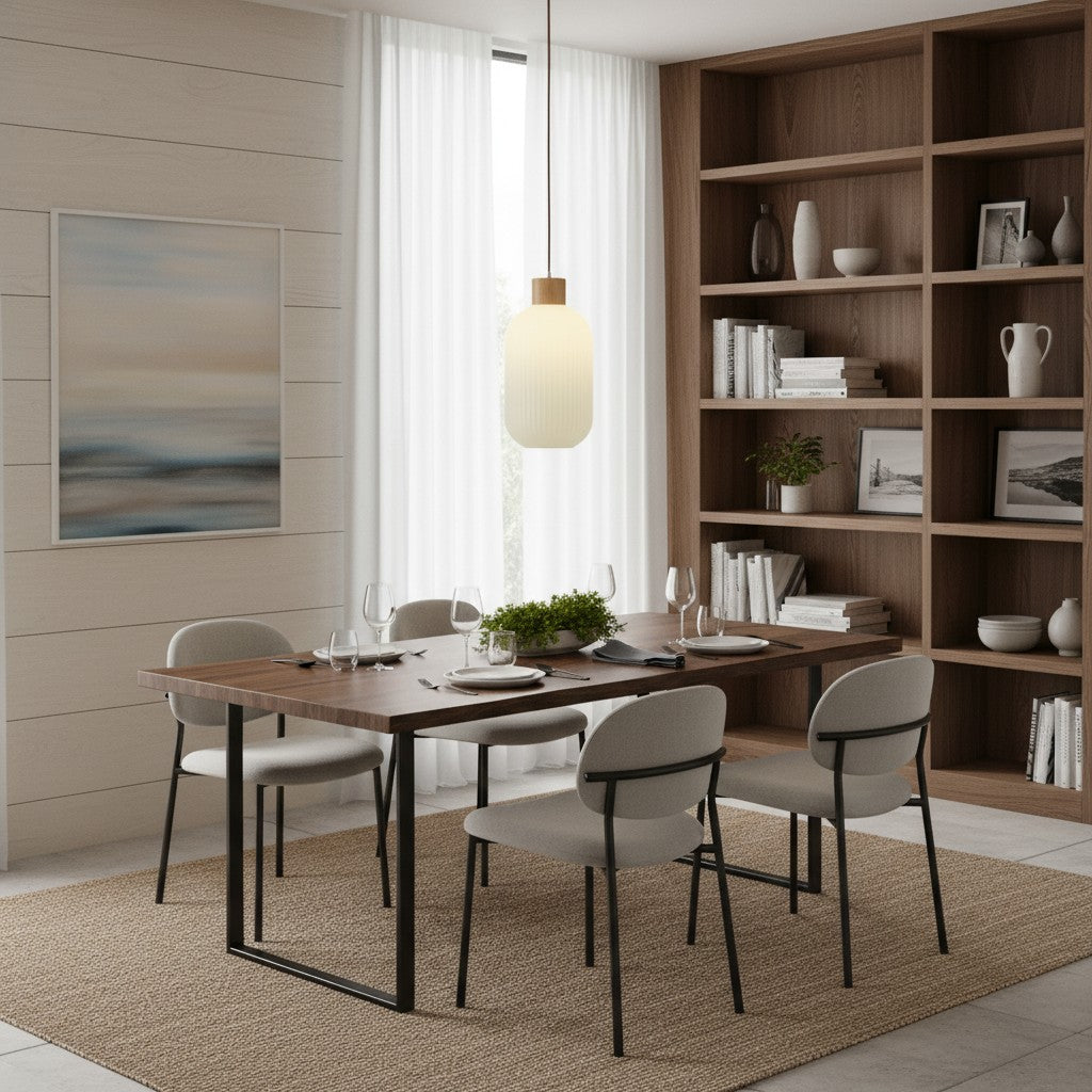 Opalyn Vintage Elegante Pendelleuchte aus milchig-weißem Glas - Beleuchtung für das Esszimmer