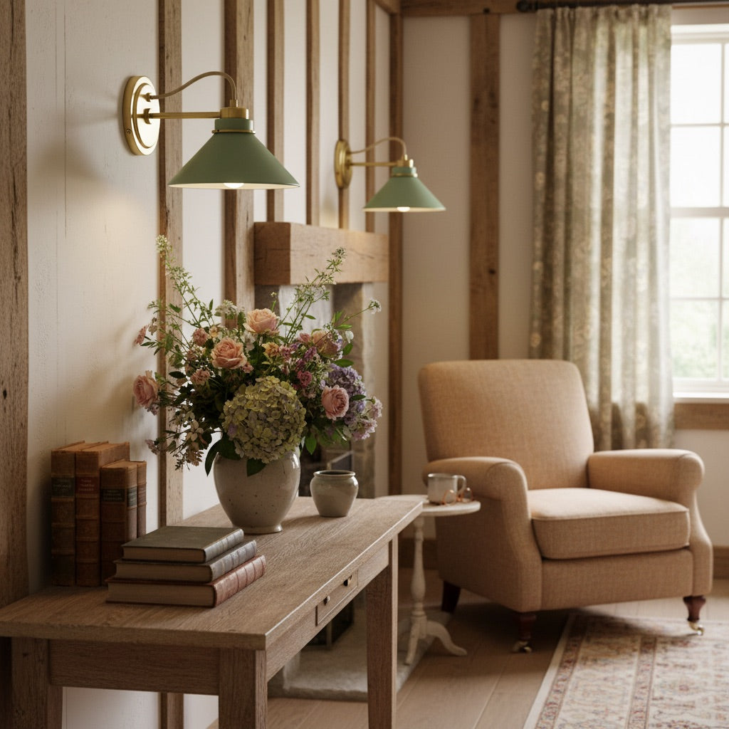 Aurenza Metal Wall Sconce - Farmhouse Tapered Design Wall Light