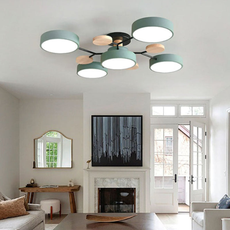 Morandi Disc Branch Multihead Ceiling Light