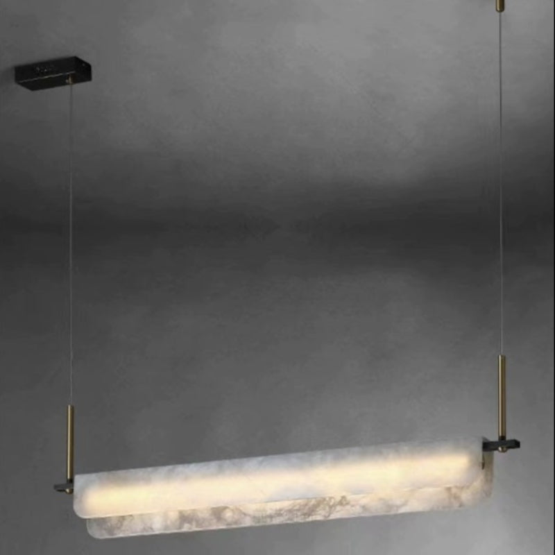 Elegant Alabaster Polished Pendant Light
