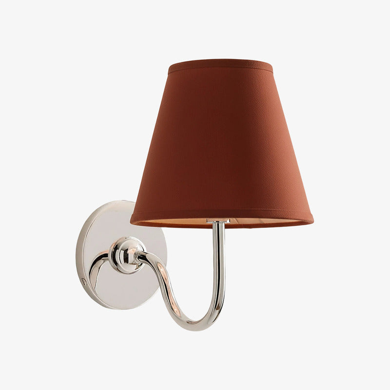 Luvora Pleated Shade Wall Lamp – Modern Brass Linen Lighting