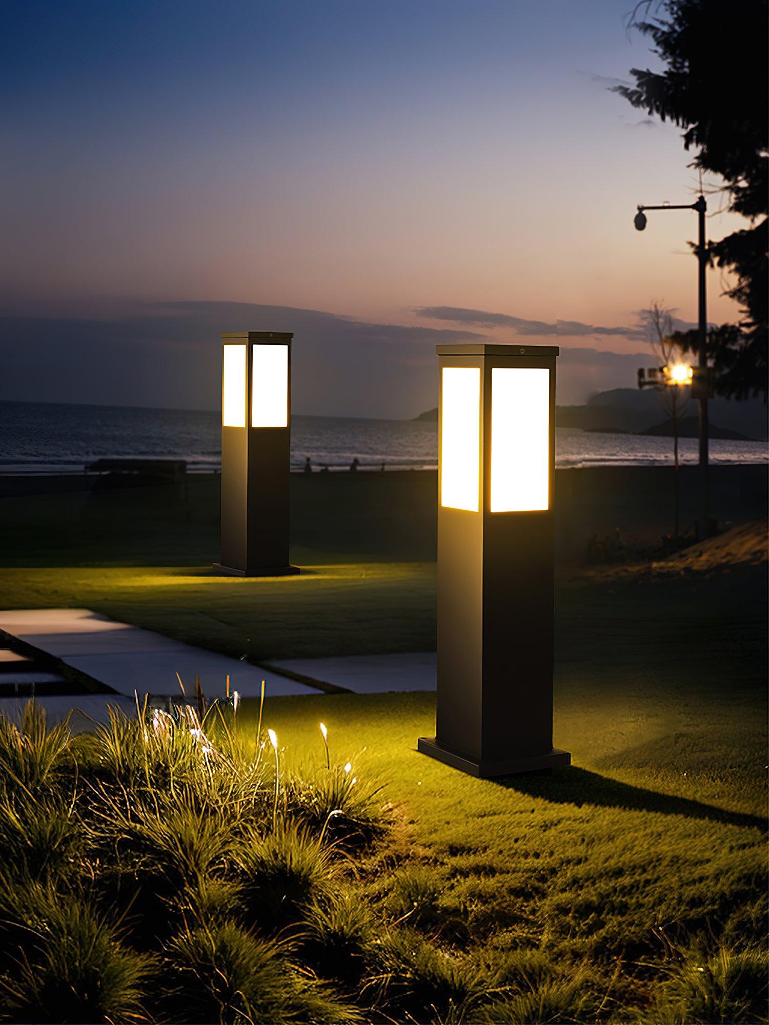 Cylindrical Bollard Light - Modern Aluminum Lamp for Garden & Pathway