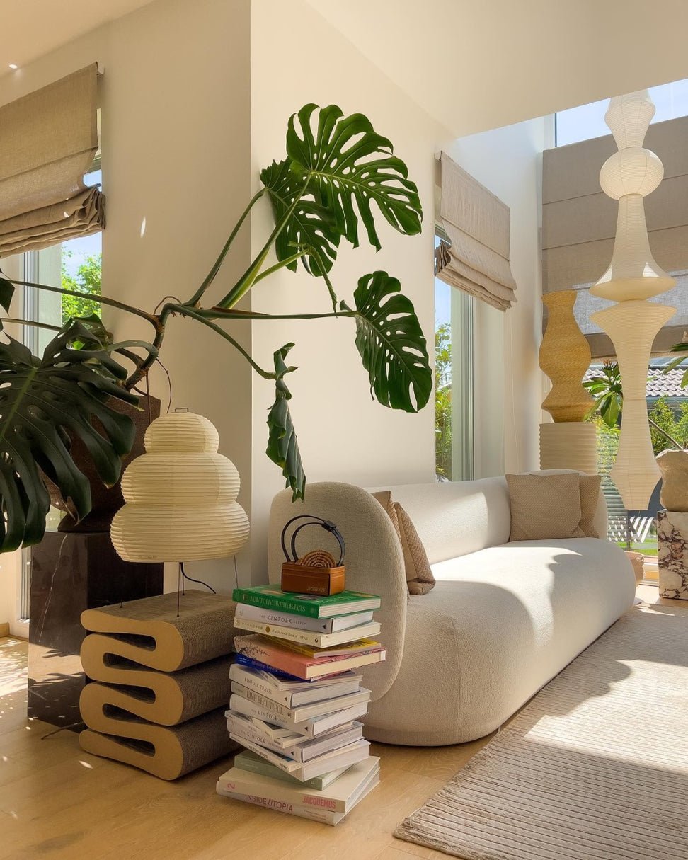 Washi Paper Pendant Swag Light - Japanese Hanging Lamp for Bedroom