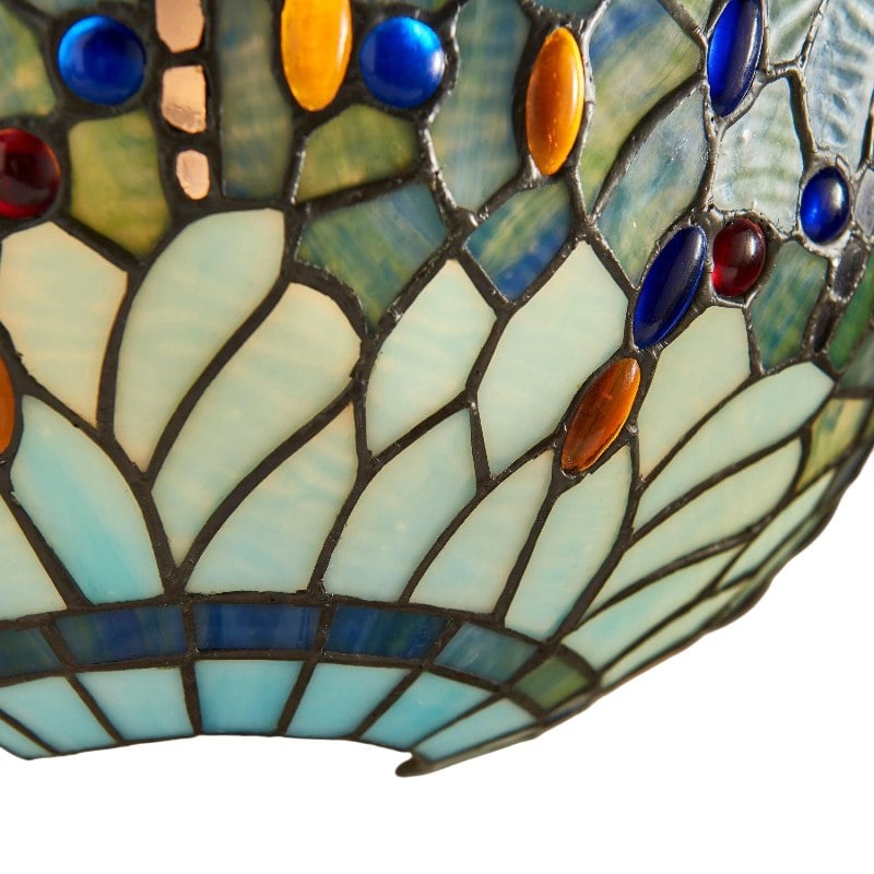 TF Dragonfly Pattern Wall light – Classic Hand-Cut Stained-Glass for Hallways & Bedrooms