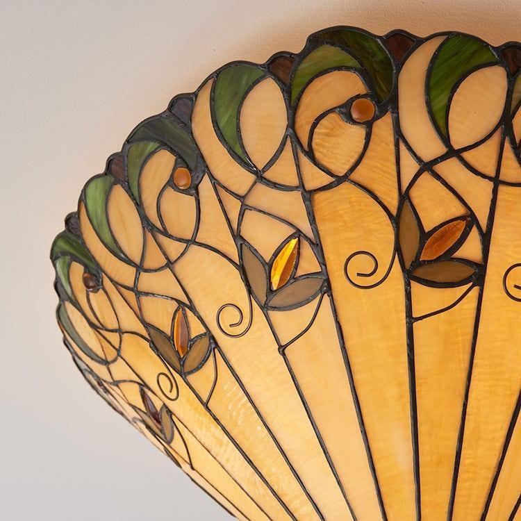TF Jamelia Light - Decorative Art Glass - Flush Mount Timeless Style for Hallway