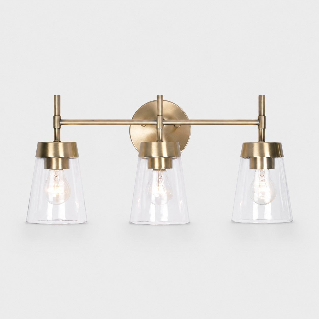 Brushed Brass 3-Light Bathroom Vanity Wall Light