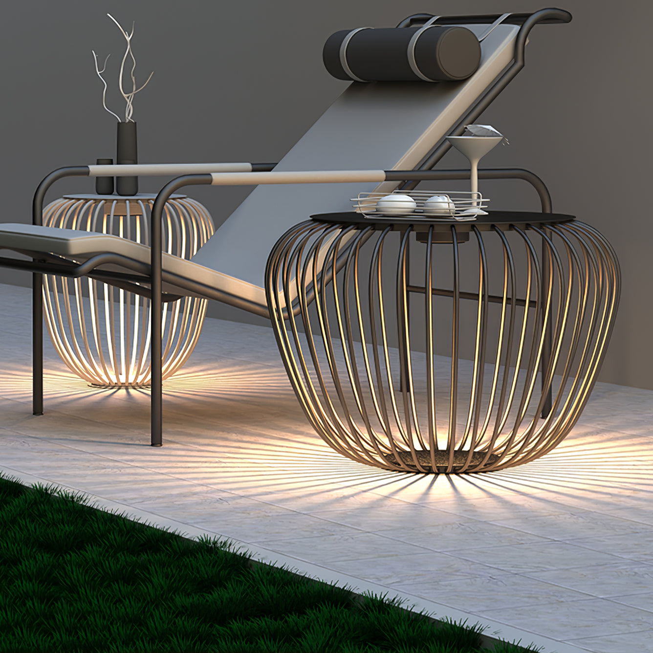 Meridiano Tischleuchte – Wiederaufladbares LED-Licht für Terrasse &amp; Garten