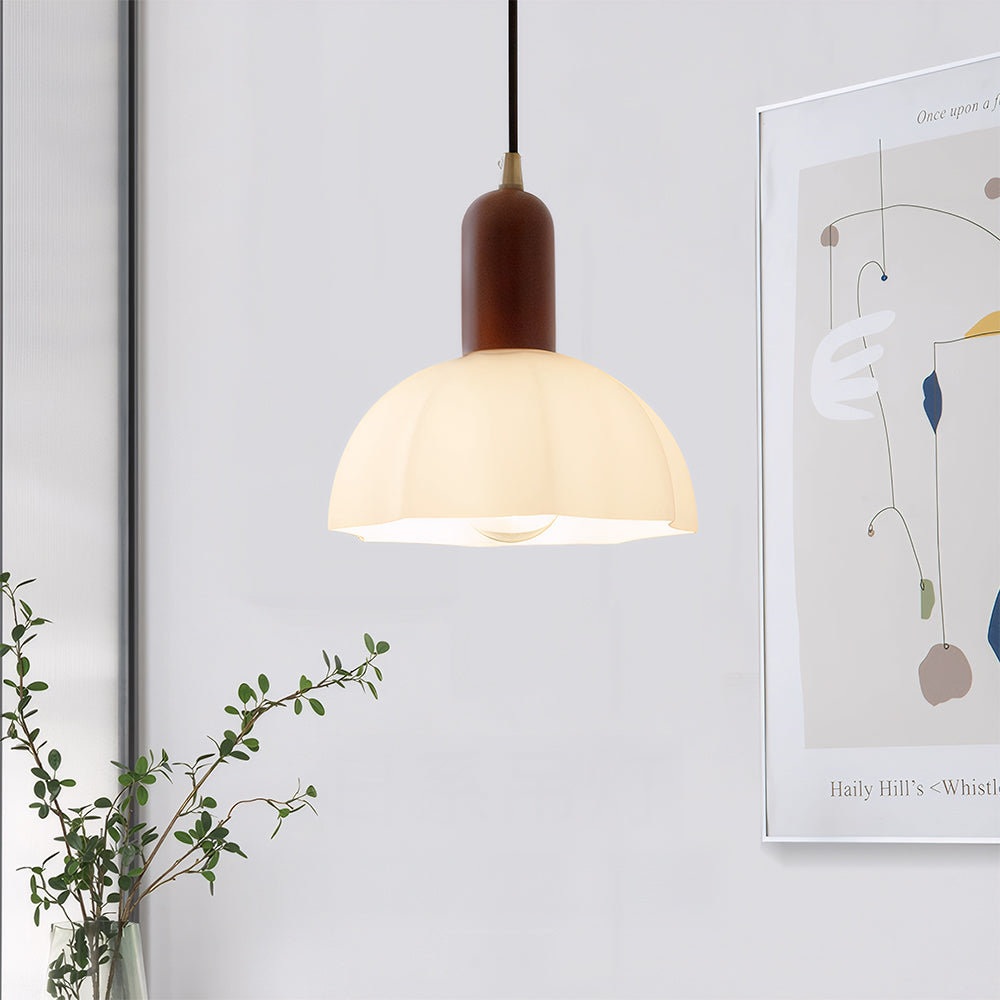 Retro Glass Pendant Light - Creative Bedroom Lighting Vintage
