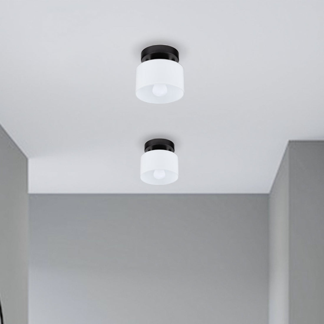 Bauhaus Glass Ceiling Light - Minimalist Mini Design Lamp For Hallway