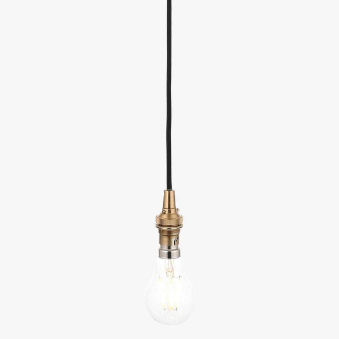 Plaitar Modern Brass Pendant Light - Minimalist Ceiling Fixture with Braided Cord for Hallways