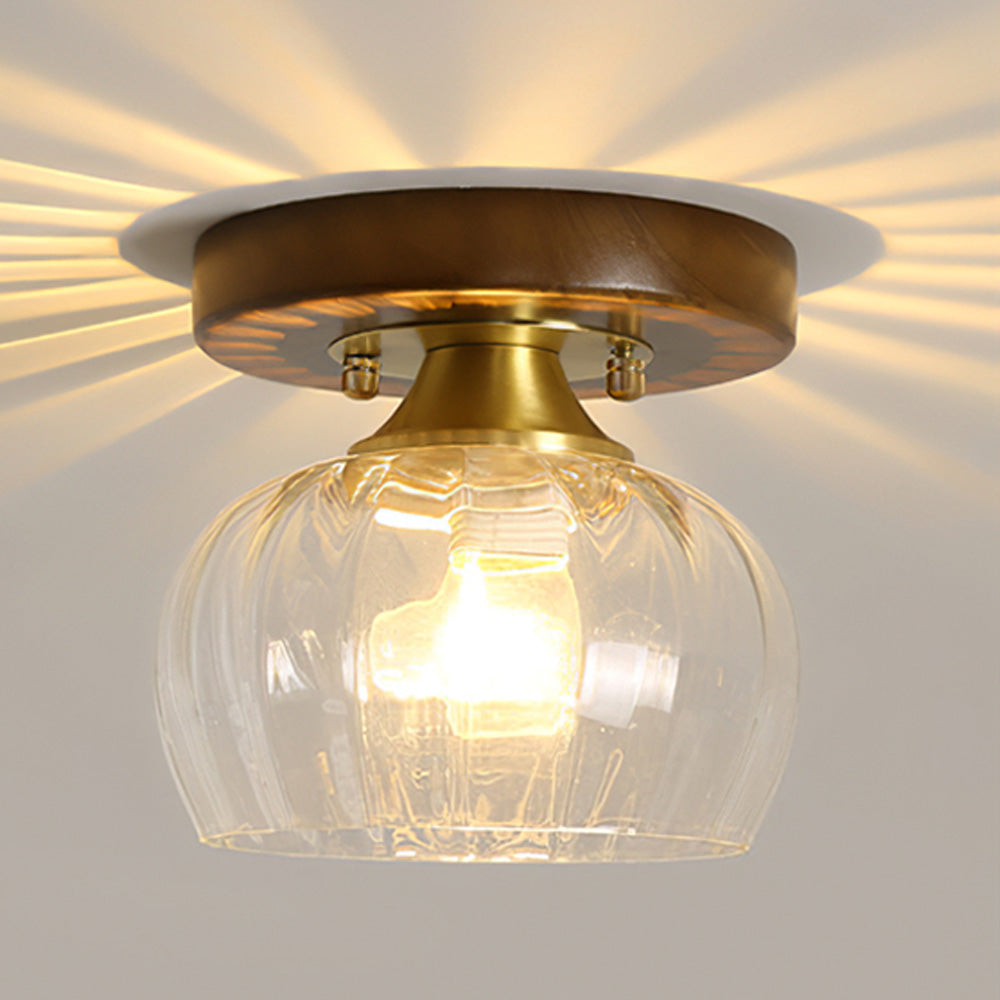 Contemporary Glass Ceiling Light - Modern Living Room Fixture