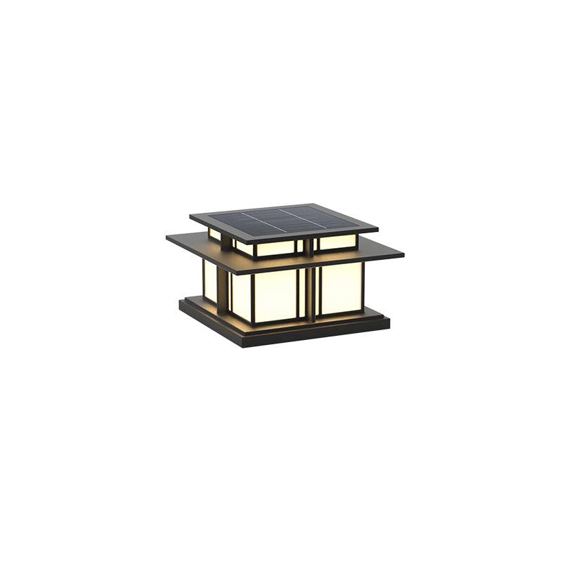 Solar Outdoor Pillar Light - Waterproof Modern Post Lamp for Pathways