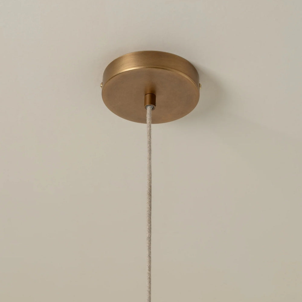 Linbron Pendant – Soft Linen Shade and Curved Frame Modern Light for Dining Room