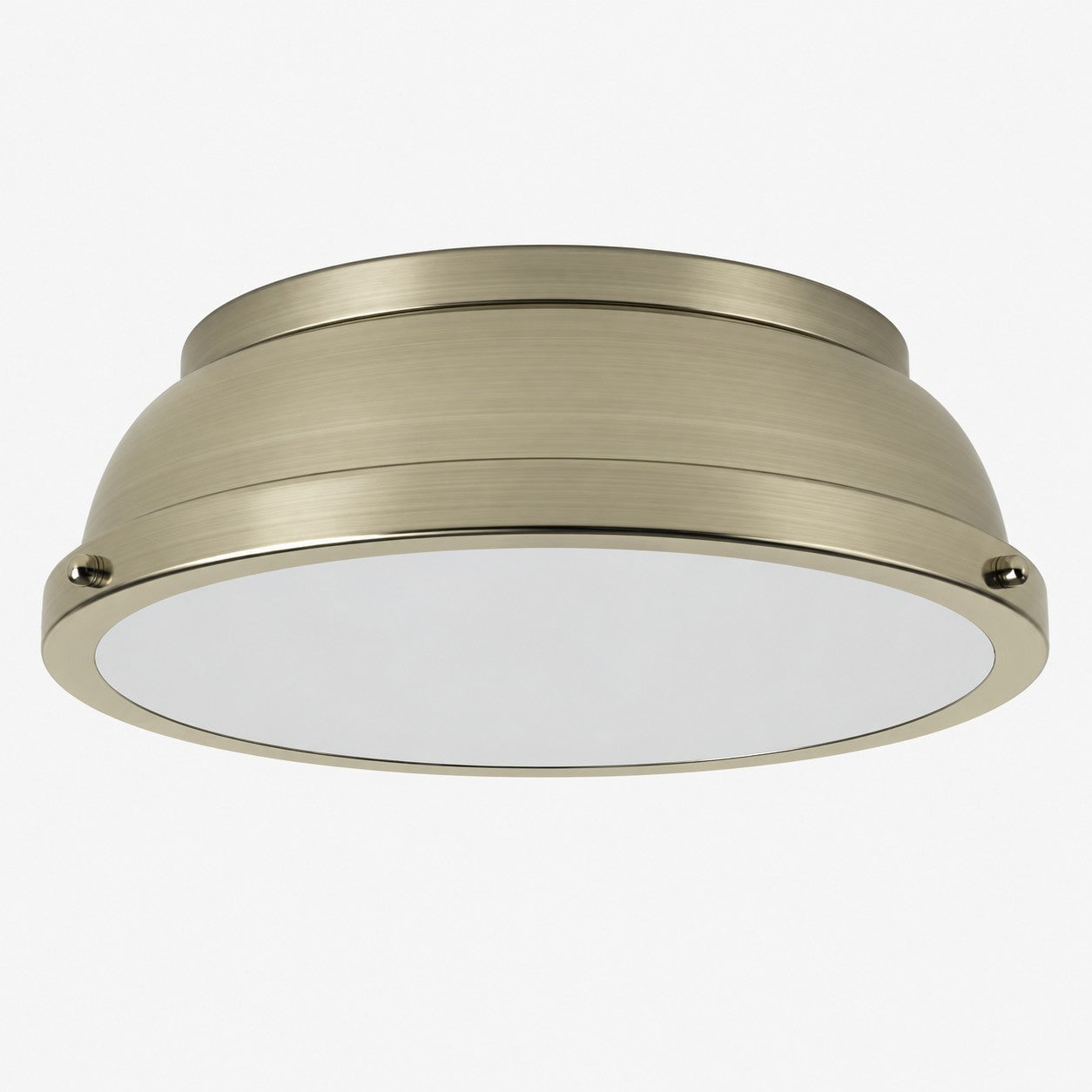 Metal Flush Mount Ceiling Fixture with Frosted Diffuser