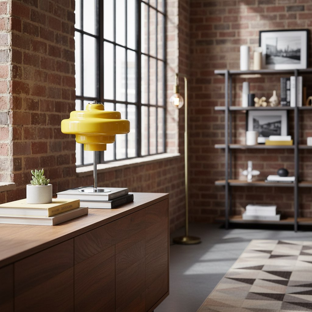 Koloro Glass Table Lamp Retro Tiered Design Chrome Base for Living Room