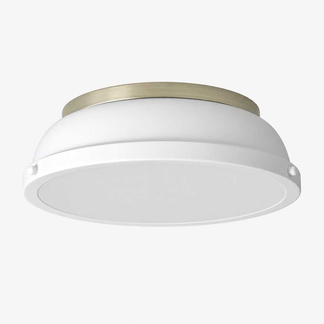 Metal Flush Mount Ceiling Fixture with Frosted Diffuser