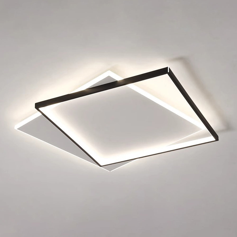 Gold Black Ceiling Light - Contemporary LED Living Room Lighting