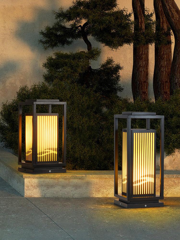 Quadratische Käfig-Gartenleuchte – Metall-Retro-Klassiker-Dekorlampe für den Außenbereich