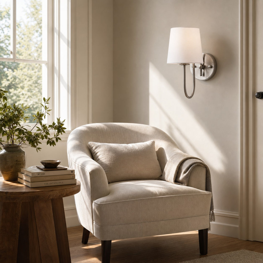 French Style Glass and Metal Wall Sconce