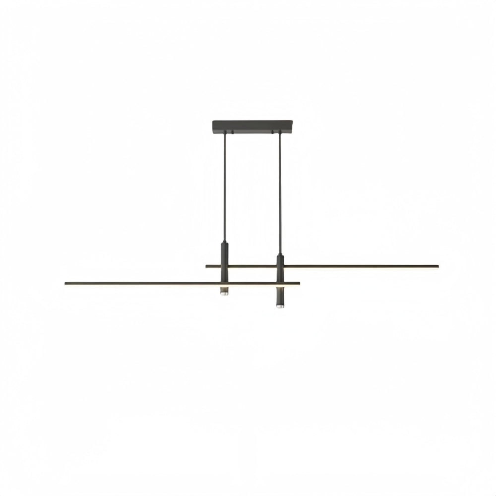 Minimalistischer zeitgenössischer Kronleuchter mit linearen Stangen