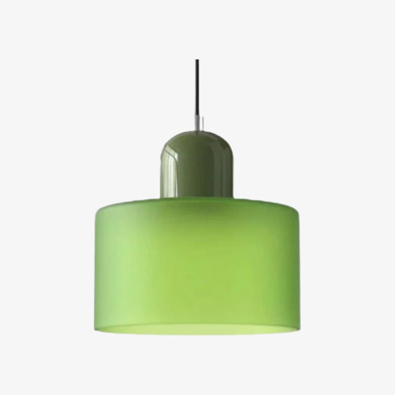 Creative Morandi Cylindrical Glass Pendant – Modern Dining Room