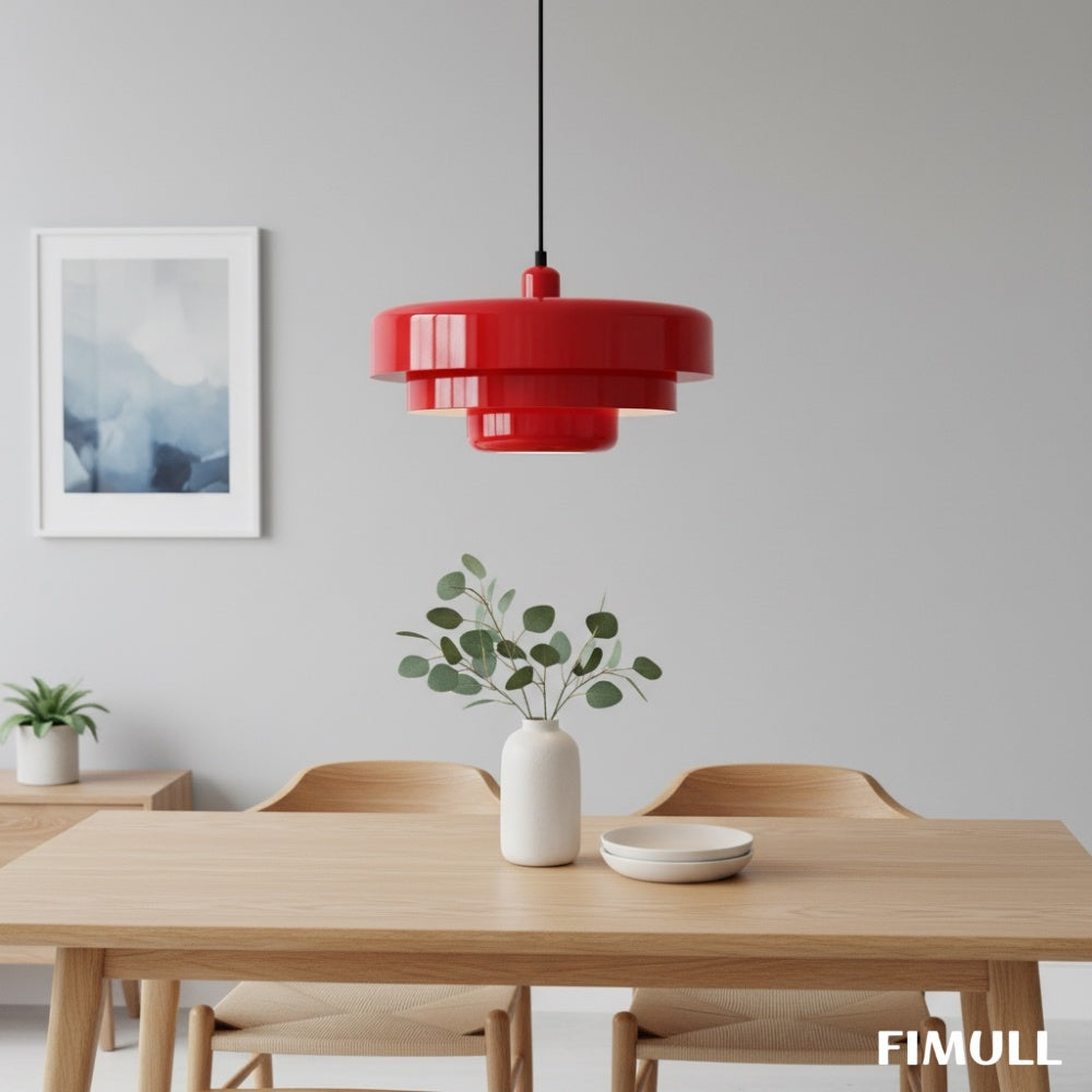 Decorative Multi Layer Hanging Pendant Lamp With Smooth Lines For Contemporary Home Interiors