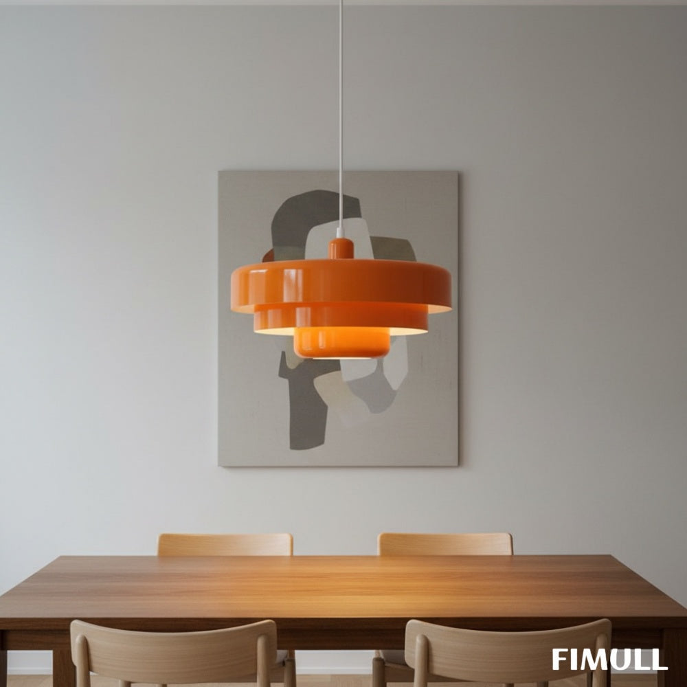 Decorative Multi Layer Hanging Pendant Lamp With Smooth Lines For Contemporary Home Interiors