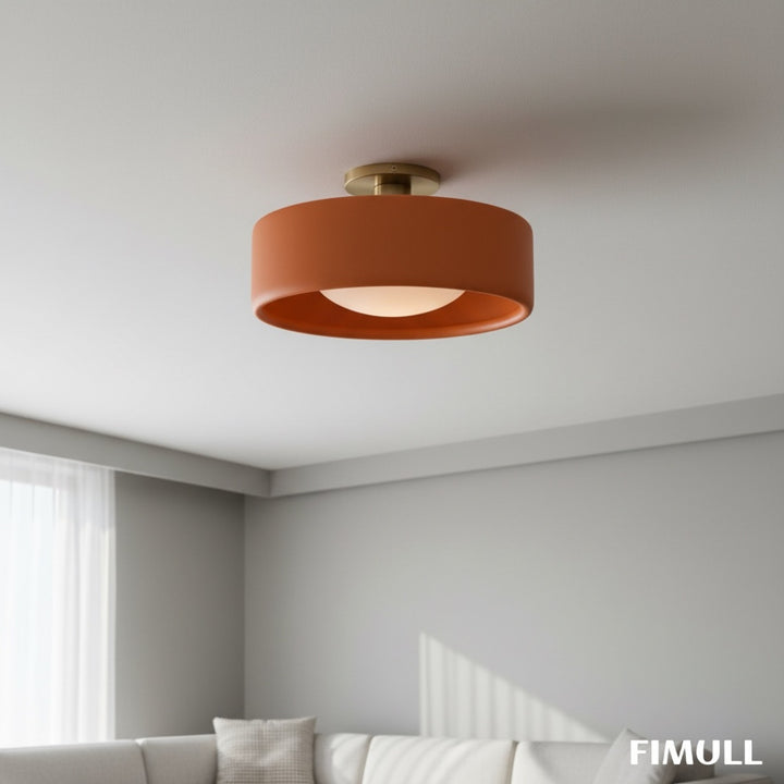 Minimalistische Runde Keramik Deckenleuchte Für Wohnräume Und Gewerbe