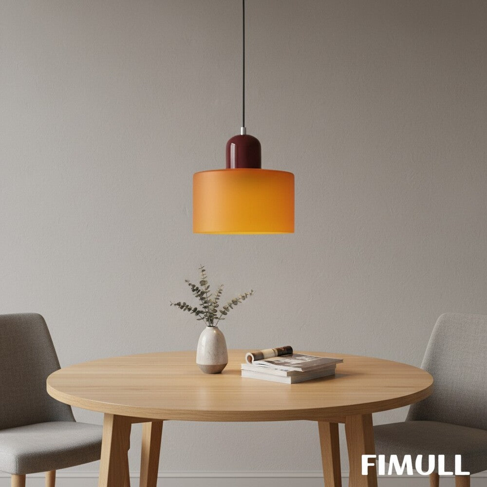 Creative Morandi Cylindrical Glass Pendant – Modern Dining Room
