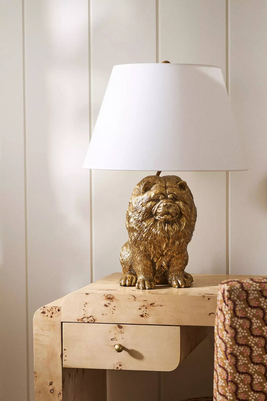 Pawdia Unique Table Lamp - Decorative Fabric Animal Bedside Lamp
