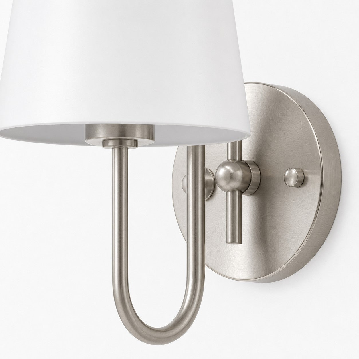 French Style Glass and Metal Wall Sconce