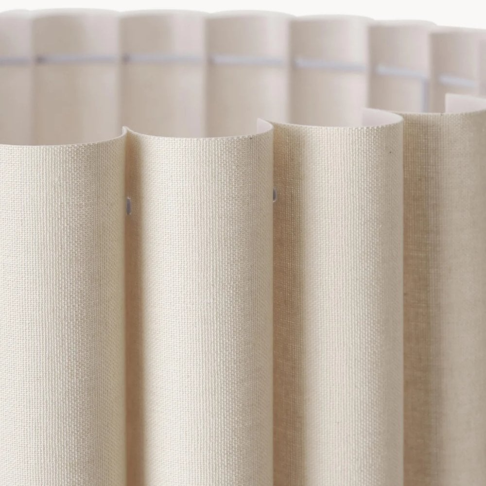 Velura Stand Floor Lamp - Beige Linen Shade and Metal Stand