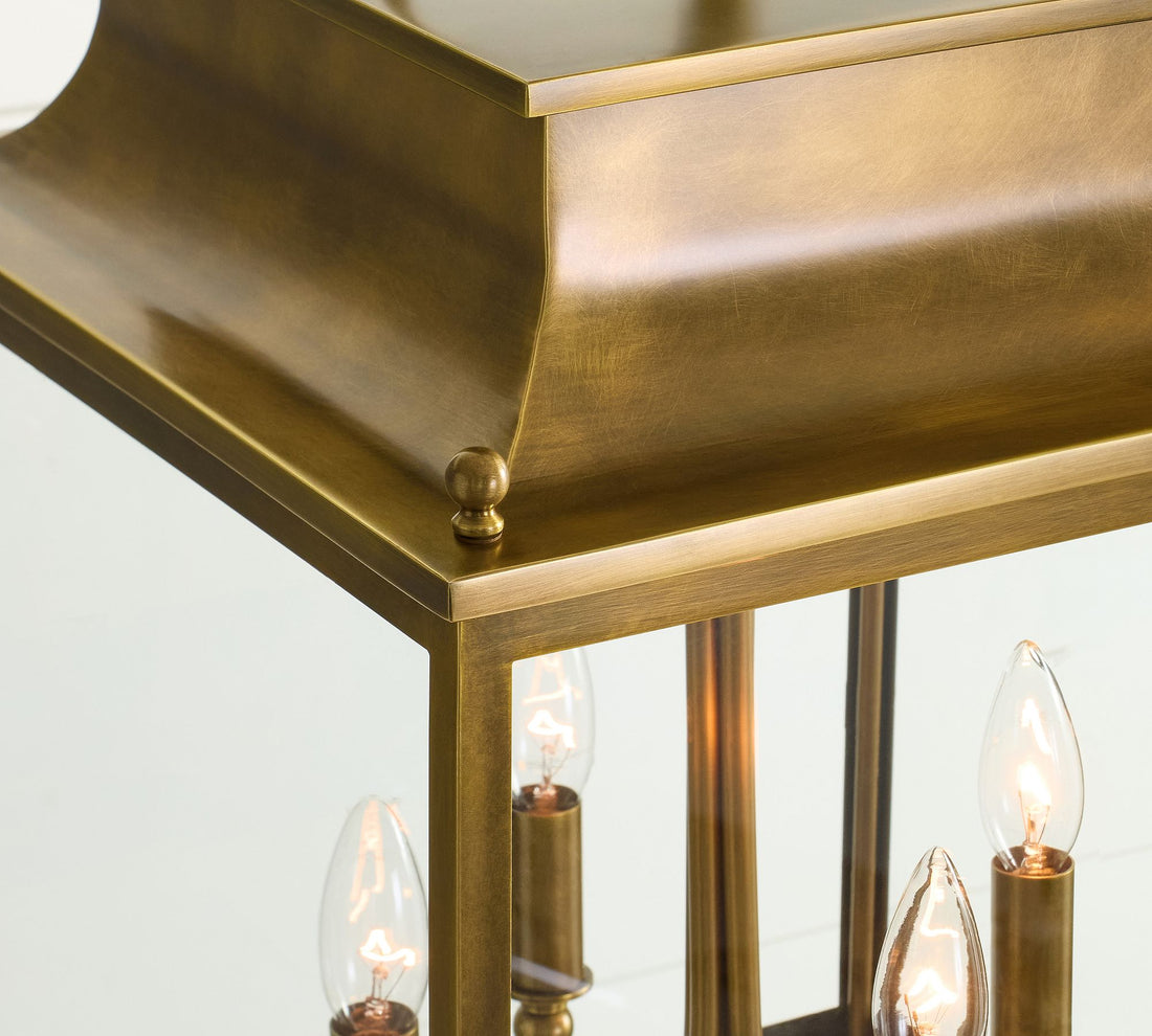 Yolvira Lantern Outdoor Pendant Light - Metal Modern Light for Porch