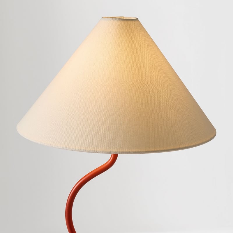 Rivlox Modern Geometric Fabric Table Lamp - Angled Zigzag Pattern for Office Lighting