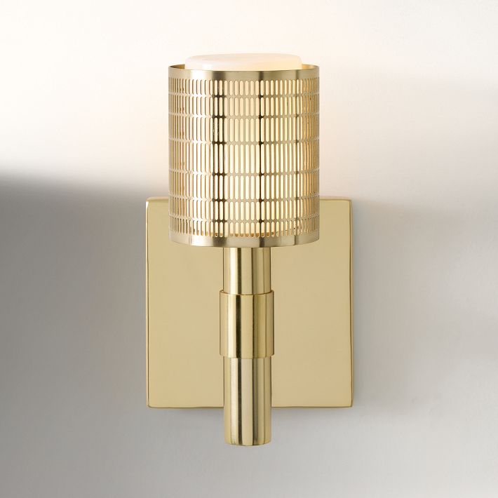 Galvia Perforated Metal Wall Sconce - Modern Wall Light for Hallway
