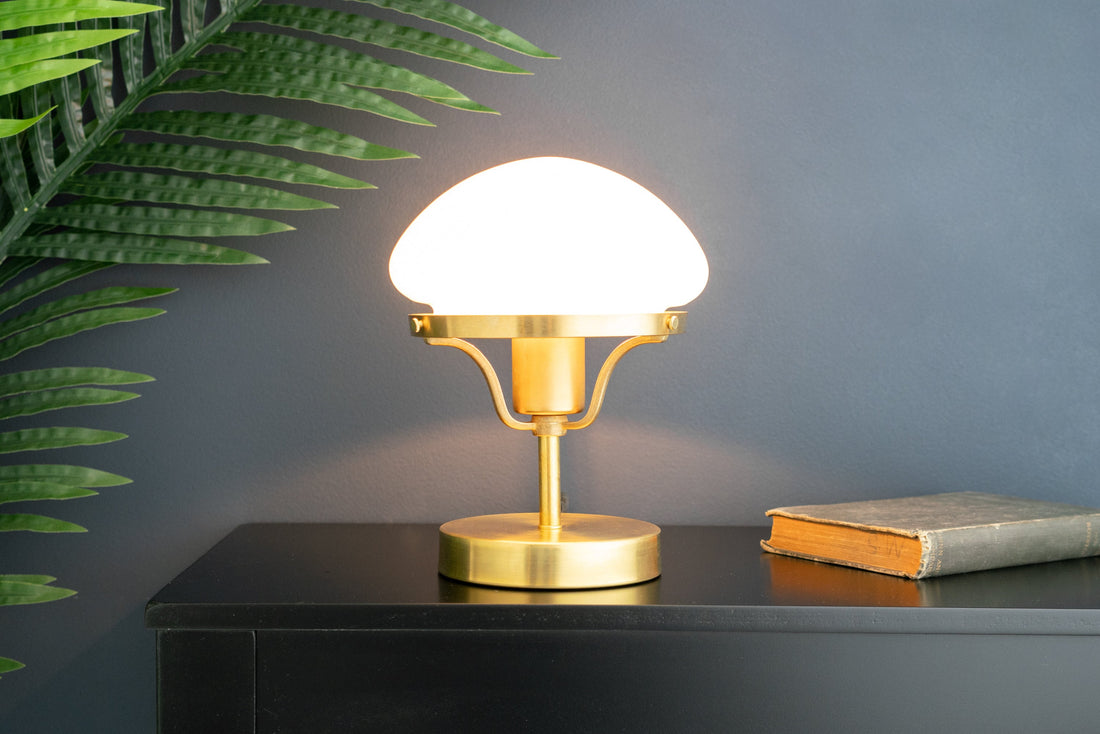 Ornato Luxe Modern Brass or Black Table Lamp - Convertible Table Light Fixture