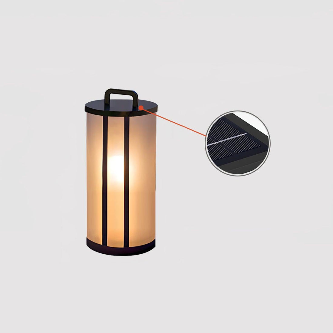Runde Laterne Außenlampe - Acrylsäule Warmes Licht für den Gang