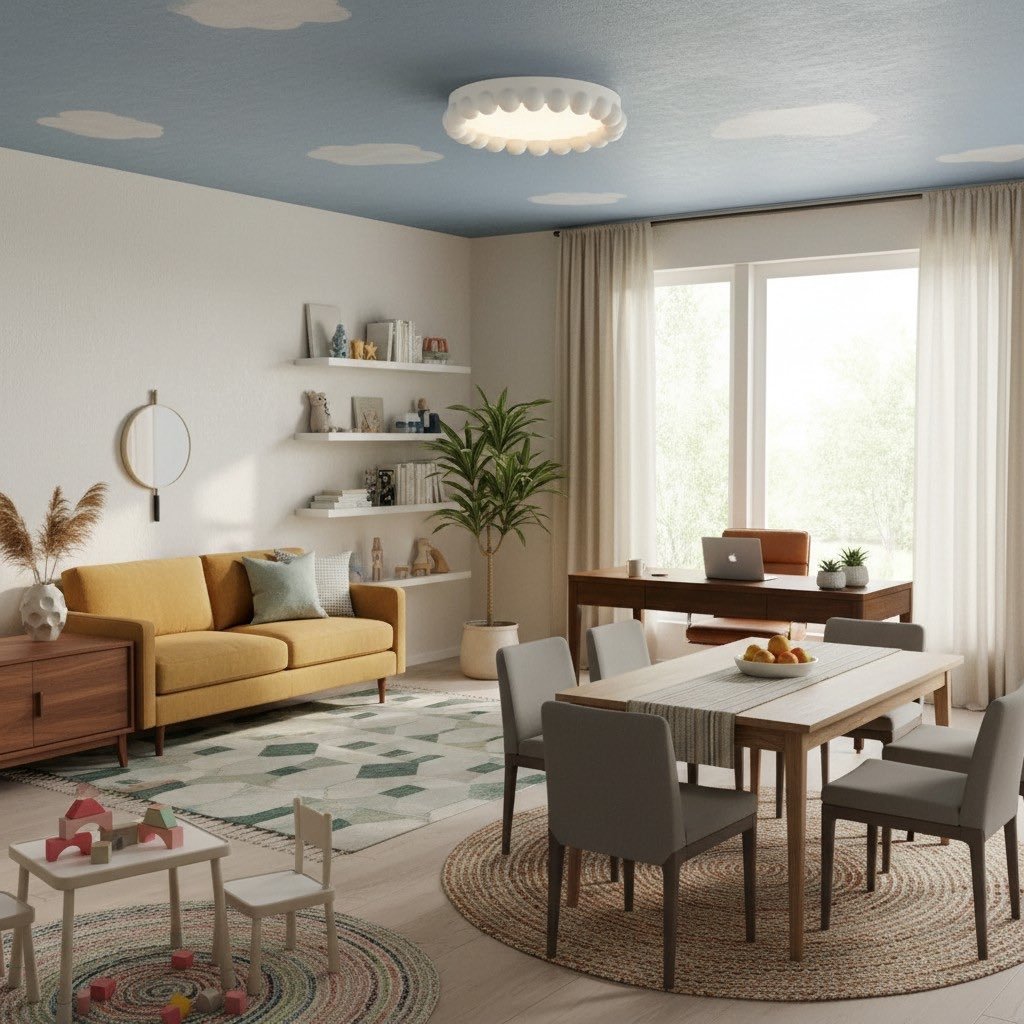 Orilux Sculptural Ceiling Fixture – Resin and Acrylic Lighting for Homes