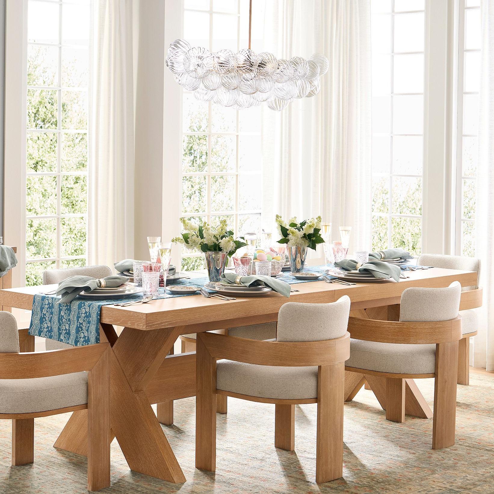 Bravira Glass Bubbled Chandelier - Vintage Brass Oval Glass Lighting