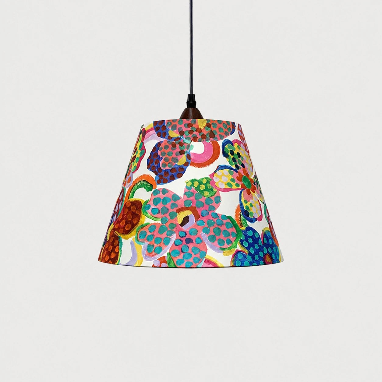 Colorful Floral Fabric Pendant Lamp
