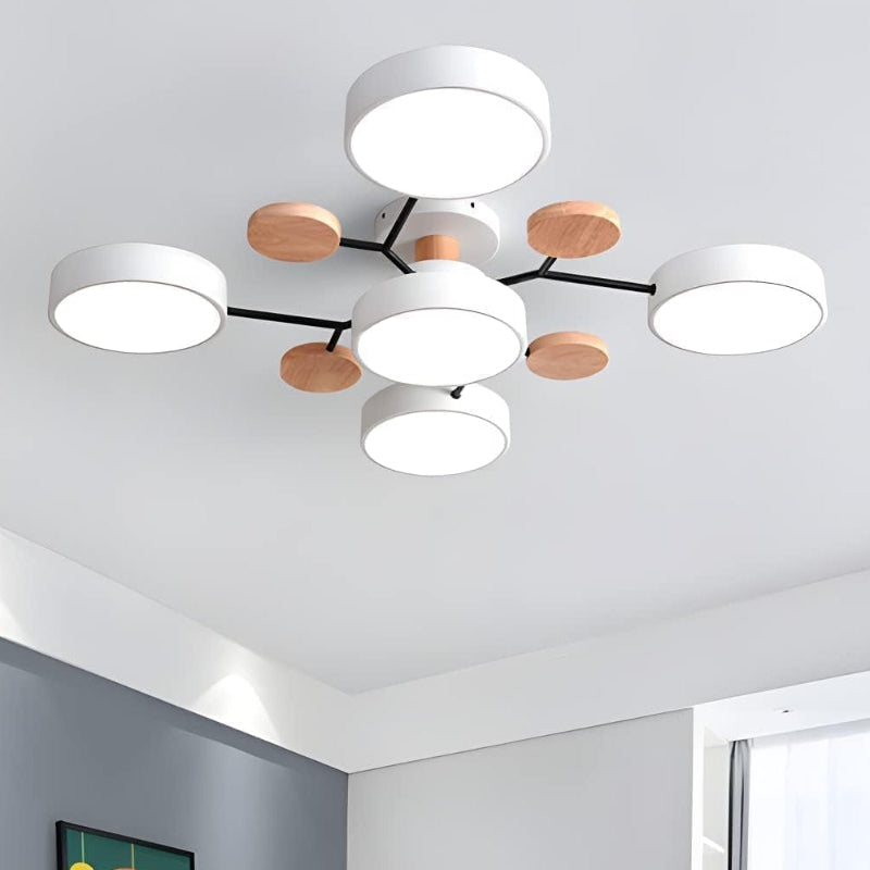 Morandi Disc Branch Multihead Ceiling Light