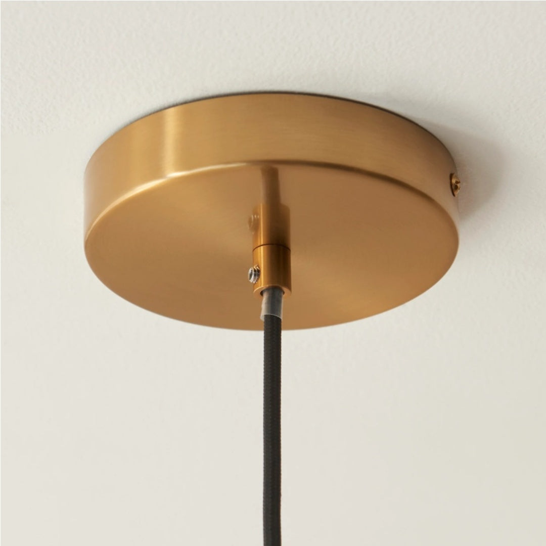 Korlisse Natural Stone and Glass Pendant Light – Stylish Lamp for Lounge or Living Room