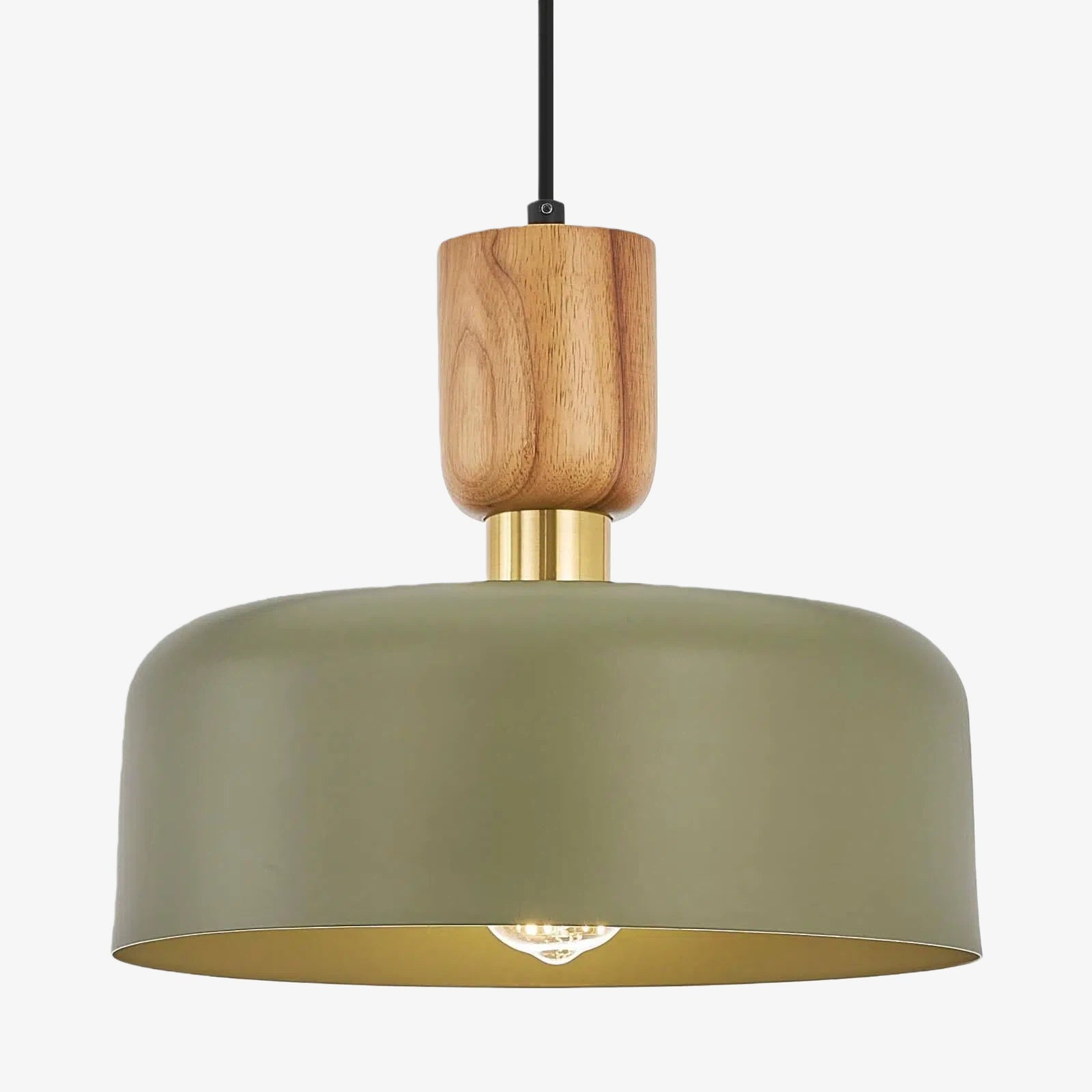 Orbulis Natural Wood Grain Circular Pendant – Modern Minimalist Light for Islands and Foyers