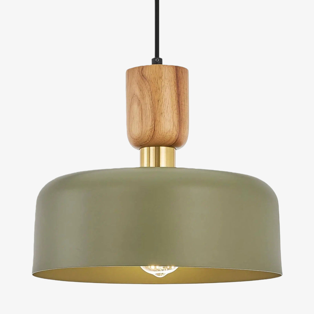 Orbulis Natural Wood Grain Circular Pendant – Modern Minimalist Light for Islands and Foyers