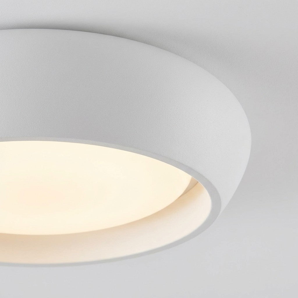 Monocem Minimalist Concrete Ceiling Fixture – Stylish Flush Mount Light for Living Room