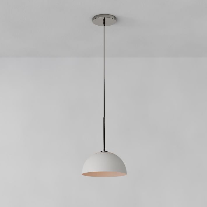 Parvion Sculptural Metal Pendant Light - Modern Bowl Lamp for Hallway