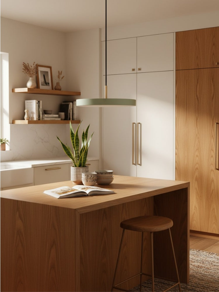 Asteria Minimalist Metal and Acrylic LED Pendant Light