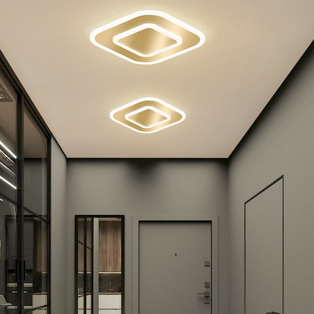 Minimalist LED Ceiling Light - Organic Metal Lamp for Modern Bedroom